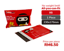 Load image into Gallery viewer, Individual Ninja Pack - Prepaid Polymailer XS / S / M LITE / M size