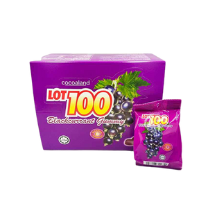 Lot 100 Gummy Blackcurrant (12 pkt x 33g)