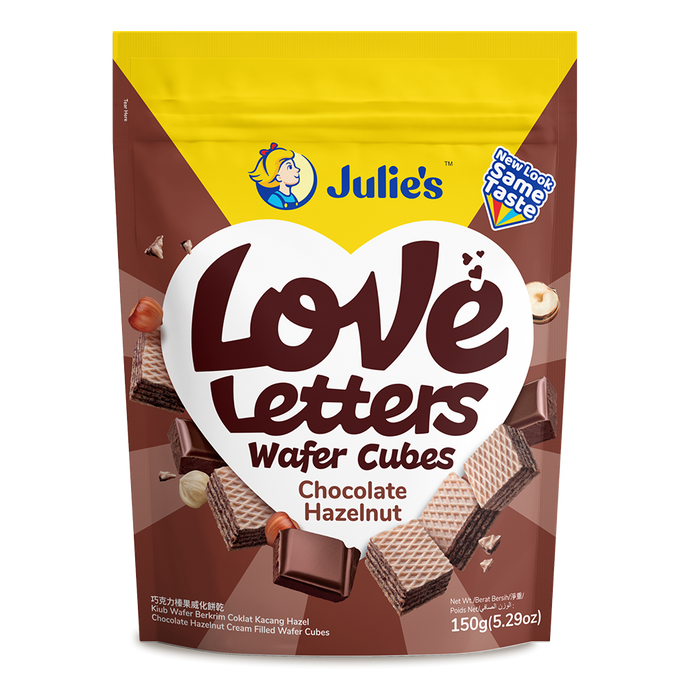 Julie's Love Letter Wafer Cubes (Chocolate Hazelnut)
