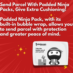 Individual Ninja Pack - Prepaid Padded Polymailer saiz XS / S / M