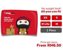 Load image into Gallery viewer, Individual Ninja Pack - Prepaid Polymailer XS / S / M LITE / M size